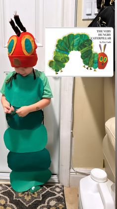 the very hungry caterpillar costume for kids is made out of paper and cardboard