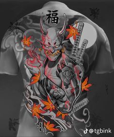 Female Samurai Tattoo, Full Back Tattoo, Japanese Back Tattoo, Taboo Tattoo, Samurai Tattoo Design, Tattoo Lettering Styles, Japanese Dragon Tattoo, Buddha Tattoos, Full Back Tattoos