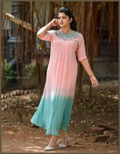 Aparna Balamurali, Gown Party Wear, Churidar Designs, Simple Kurti Designs, Sari Blouse Designs, Long Kurti Designs, Long Dress Design, Dress Design Patterns, Kurti Designs Party Wear