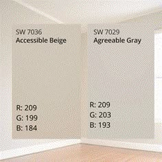 an empty room with white walls and wood flooring is shown in three different sizes