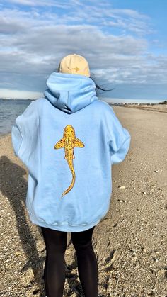 Zebra shark hoodie Shark Crewneck, Zebra Shark, Leopard Shark, Surf Hoodie, Shark Hoodie, Fashion Aesthetics, Ocean Creatures, Beach Outfit, Style Fashion