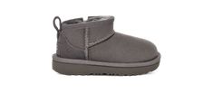 Kids' Classic Ultra Mini Boot | UGG® Casual Sheepskin Boots With Round Toe, Casual Sheepskin Boots With Rubber Sole, Gray Winter Boots With Rubber Sole, Grey Uggs, Ugg Kids, Kids Uggs, Classic Boots, Woven Labels, Real Fur