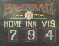 a baseball game today sign with the number 794 and home in front of it