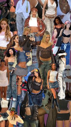 a collage of people dressed in different outfits