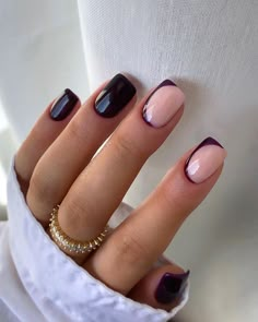 Plum Nails, November Nails, Short Gel Nails, Short Nail, Short Acrylic Nails Designs, Fire Nails