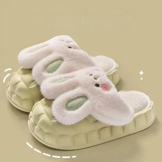 Who would say no to Cute Bunny？ Bring them home now ^^ Size Info: US 6-6.5 / EU 36-37 / UK 3.5-4; US 7.5-8.5 / EU 38-39 / UK 5-6; US 9-9.5 / EU 40-41 / UK 6.5-7 Fluffy Bunny Slippers, Rabbit Shoes, Rabbit Slippers, Kawaii Items, Green Rabbit, Bunny Slippers, Fluffy Bunny, Home Slippers, Pink Rabbit