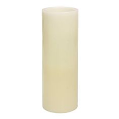 a white cylindrical candle on a white background