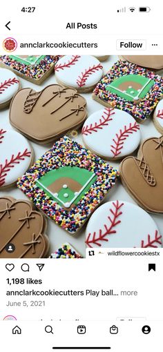 an image of baseball cookies on twitter