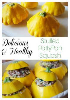 stuffed and pattypan squash are the perfect appetizer to serve at any party