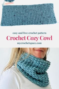 the crochet cozy cowl is easy and free to make