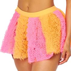 Eyes On Me All Day And All Night When Partying In The Rave About Me Tulle Skirt From Hot And Delicious. This Cute Rave Bottoms Features A Pink/Orange Two-Tone Stripe Tulle Detail, Contrast Waistband, And Zipper Closure In The Back. #Keepraving "Rave About Me Tulle Skirt 100% Polyester (Shell) 95% Polyester, 5% Spandex (Contrast) Ruched Ruffle Detail 2-Tone Stripe Detail Zipper Closure In The Back Pink/Orange" Summer Nylon Skirt, Spring Party Nylon Mini Skirt, Spring Pink Nylon Bottoms, Flirty Pink Party Skirt, Summer Party Mini Skirt In Nylon, Spring Party Mini Swim Skirt, Pink Mini Skirt For Summer Vacation, Flirty Pink Mini Skirt, Pink Swim Skirt For Spring Party