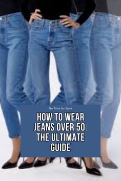 Jeans Over 50, Moda Over 40, How To Wear Jeans, Feminine Shoes, Flirty Tops, Denim Inspiration