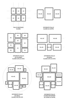 Frame Sizes Guide Wall Art, Wall Photo Collage Ideas, Wall Composition, Easy Room Decor, Gallery Wall Layout, Diy Decoracion, Home Hall Design, Photo Wall Decor, Photo Wall Gallery