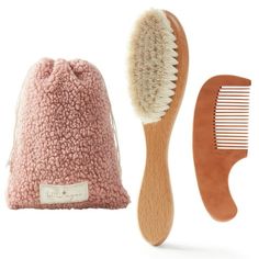 MYZI Baby Hair Brush Set  Soft Baby Brush Set for Newborns, Baby Comb and Brush Set Girl and Boy, Toddler Hair Brush and Toddler Comb - Baby Gift Set Color: Pink. Baby Hair Brush, Hair Brush Set, Boy Toddler, Girl And Boy, Baby Gift Sets, Soft Baby, Toddler Hair, Baby Hair, Toddler Gifts