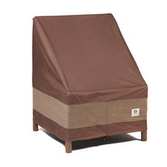 an outdoor furniture cover on top of a wooden table