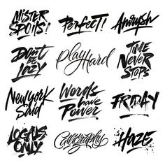 some type of graffiti font that is black and white with the words written on it