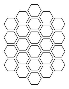 the hexagonal pattern is shown in black and white