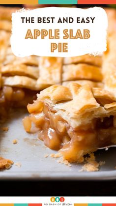 the best and easy apple slab pie