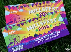 two tickets for millfest in the grass