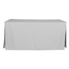 a table covered with a white cloth