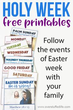 Free printable Holy Week Lds Easter Week Activities, Easter Ministering Ideas Lds, Holy Week For Kids, Resurrection Crafts, Lds Easter, Week Of Easter, Holy Week Activities, Conference Activities, Easter Scriptures