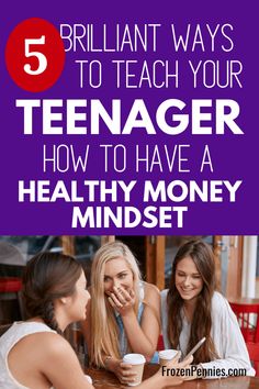 Teaching children, students, and teens about money is an essential part of raising adults with a healthy money mindset.  Teenagers who know how to manage money have better odds of being debt free and saving money.  #savingmoney #moneysavingtips #debtfree #daveramsey #frozenpennies #teenmoney Money Management Printables, Teen Money, Personal Finance Advice, Financial Responsibility, Teaching Children, Text Overlay, Homeschool Ideas