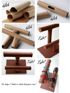 the instructions for how to make a paper tube holder