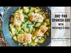 one pan spanish god with potatoes and peas