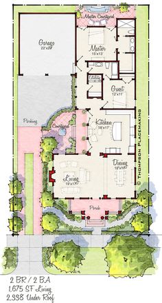 the floor plan for this house shows what it would look like to have two floors