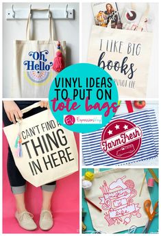 Creative Tote Bag Design Ideas, Tote Bag Cricut Ideas, Bag Ideas Design, Cricut Tote Bag Ideas, Picnic Crafts, Cricut Bags, Canvas Tote Bag Design, Tote Bag Ideas