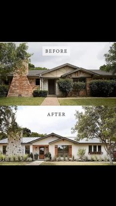 before and after pictures of a house