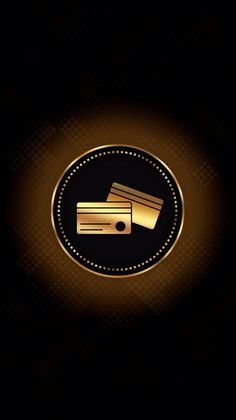 two gold credit cards in a circle on a black background, with the word cash written below it