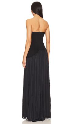 Lovers and Friends Alice Strapless Gown in Black | REVOLVE Wedding Guest Style, Party Fits, Black Strapless Dress, California Cool, Wedding Attire Guest, Strapless Gown, Perfect Harmony