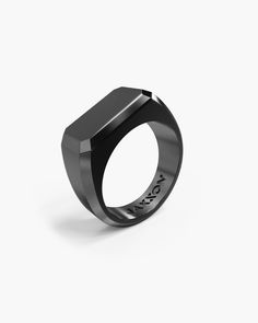 The ultimate power accessory. Our classic men’s black Signet Ring is designed with tapered edges and a leveled top, then finished with a fine brush to create a distinctive, satin-textured luster. Mens Silver Signet Ring, Black Signet Ring, Signet Ring Men, Silver Signet Ring, Ring Men, Solid Gold Chains, Silver Shop, Personalized Rings, Engraved Items