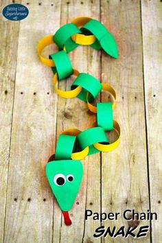 paper chain snake craft for kids to make