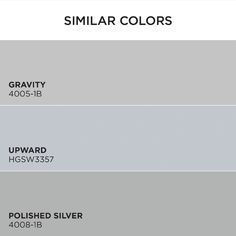 three shades of gray and white with the words similar colors