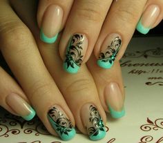 Дизайн ногтей 2017 фото новинки лето френч с рисунком Glitter Gradient Nails, Fall Nail Art Designs, French Nail Designs, Trendy Nail Design, Fall Nail Art, Gel Nail Designs, Nail Art Inspiration, Nail Stamping