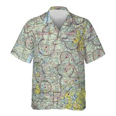 AOP Pocket Hawaiian Shirt The Waukesha Aviator VFR Pocket Camp Shirt Gifts For Pilots, Private Pilot License, Student Pilot, Pilot License, Airline Pilot, York Pennsylvania, Private Pilot, Pocket Camp, Florida Georgia