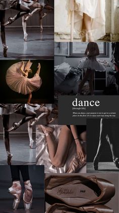 a collage of ballet images with the words dance