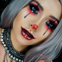 Carnaval Make-up, Pelottava Halloween, Halloween Makeup Clown