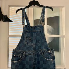 Brand New With Tags And Only Tried On! Size Large. Bought These Off Of Dolls Kill. Nothing Wrong With Them; Overalls Just Don’t Look Good On Me. No Stretch. Bib (Across): 11” Waist: 18” Length (Top Of Straps To Bottom Hem: 54” Inseam: 25” Feel Free To Comment With Any Questions! Distressed Overalls, Corduroy Overalls, Jean Overalls, Overalls Women, Denim Overalls, Dolls Kill, Blue Fashion, The Box, Overalls