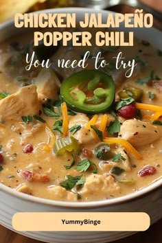 chicken jalapeno popper chili you need to try