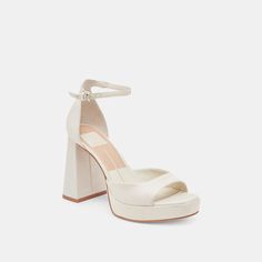 PANDRO HEELS WHITE SATIN White Platform Pumps, White Pointed Toe Platform Heels, White Platform Heels, Mitzvah Dresses, Hoco Inspo, Madonna Inn, Tan High Heels, Designer Wedding Shoes, Heels White