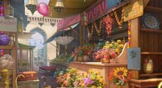 an image of a flower shop with lots of flowers