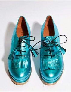 Iridescent Shoes, Flatform Shoes, Pixie Market, Oxford Shoe, Games Room, Street Shoes, Blue Tassel, Fresh Shoes