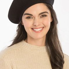 This Girls french style- Knitted Beret Hat is a super soft, casual, warm, classic, fashion hat! Knitted, so no itchy wool! Comes in 2 neutral colors to go with all of her outfits! So stylish & trendy - she'll love it! *One size fits most-Head(DIAMETER of the beret is 10.75")* *100% Acrylic* Casual Beret Flat Cap For Fall, Casual Flat Cap Beret For Fall, Winter Brimmed Beret One Size Fits Most, Casual One Size Beret For Fall, Casual Beret Cap For Fall, Casual Black Beret (one Size Fits Most), Casual Black Beret, One Size Fits Most, Casual Black Beret One Size Fits Most, Casual Winter Beret Cap