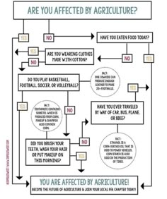 a flow diagram with the words are you affects by agriculture?