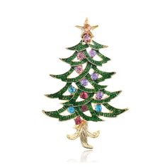 PRICES MAY VARY. Material: Zinc alloy,Cubic Zirconia Crystal Brooch Size:5.9CM*4.1CM(2.3IN*1.6IN) This Christmas themed brooch is made of Christmas tree and add Christmas atmosphere to you Occasion:Can be worn on Christmas day,or worn for Christmas party.This brooch is a great Christmas lapel pin.It's wrapped in a jewellery box FABULOUS Brooch: Ideal crystal brooches pins for girlfriend,lover,wife,brides,bridesmaids,girls,daughter,women,ladies,mother,sister and so on Christmas Brooch, Christmas Atmosphere, Brooch Jewelry, Crystal Brooch, Women Christmas, Green Christmas, Brides And Bridesmaids, Christmas Women, Christmas Day