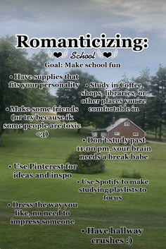 a poster with the words romanticizing on it