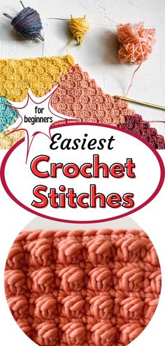 crochet stitches for beginners to learn how to use them in projects and crafts